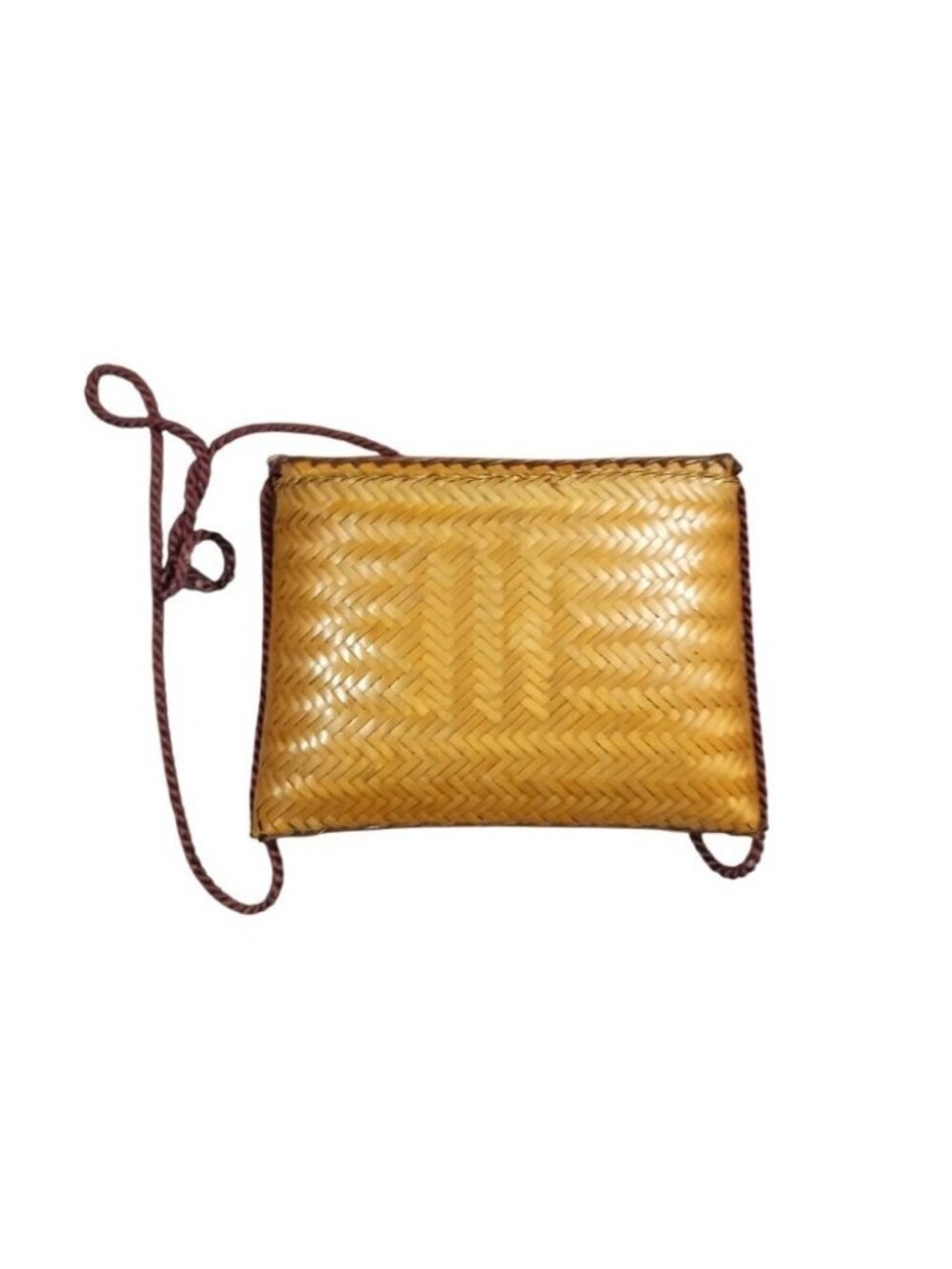 Vintage Woven Wicker Straw Crossbody Purse Envelope Bag Boho Handbag